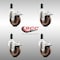 Service Caster 4 Inch 316SS High Temp Glass Filled Nylon 1-1/8 Inch Stem Caster Set Lock Brake SCC-SS316TTLEX20S414-GFNSHT-118-4 - alternate 2